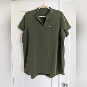 women's Dark Olive Kitale Maternity - Scrub Top - L / Dark Olive